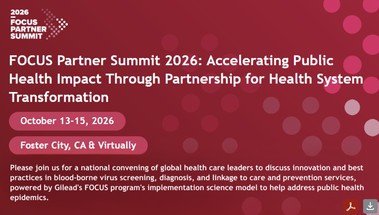 FOCUS Partner Summit 2026 announcement with dates, location and public health theme