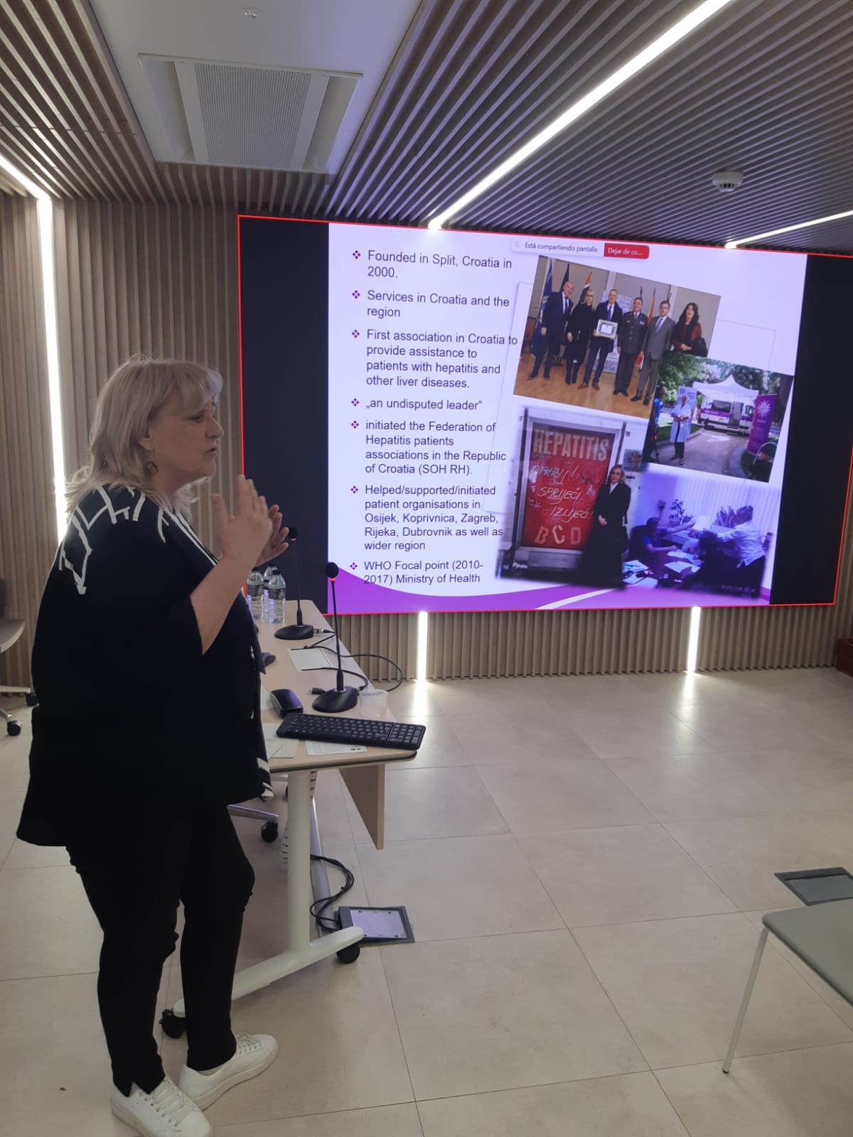 Presentation of Hepatos and its work in Croatia during the MOBHOPE kick-off meeting.