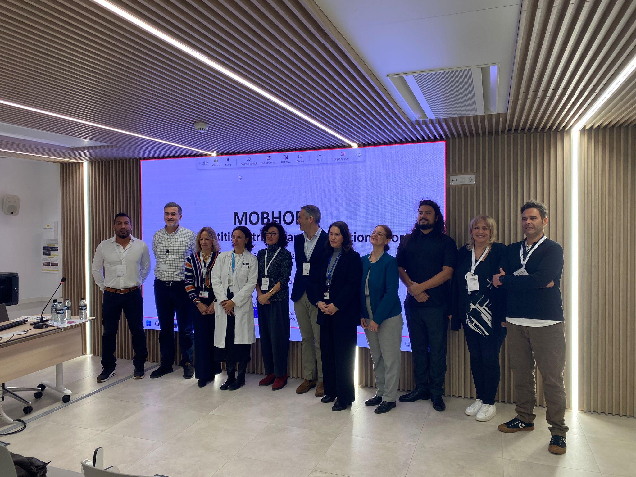 Group photograph of participants at the MOBHOPE kick-off meeting in Madrid.