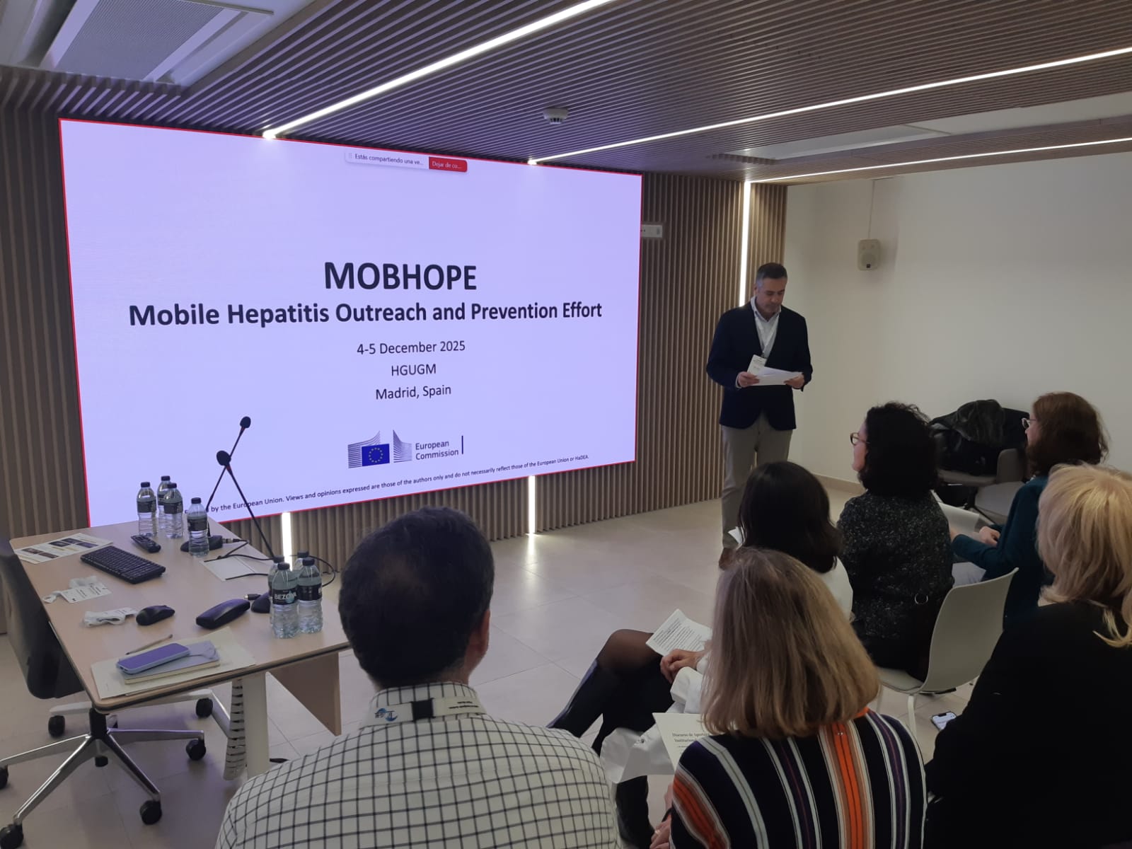 Opening presentation of MOBHOPE to the meeting participants in Madrid.
